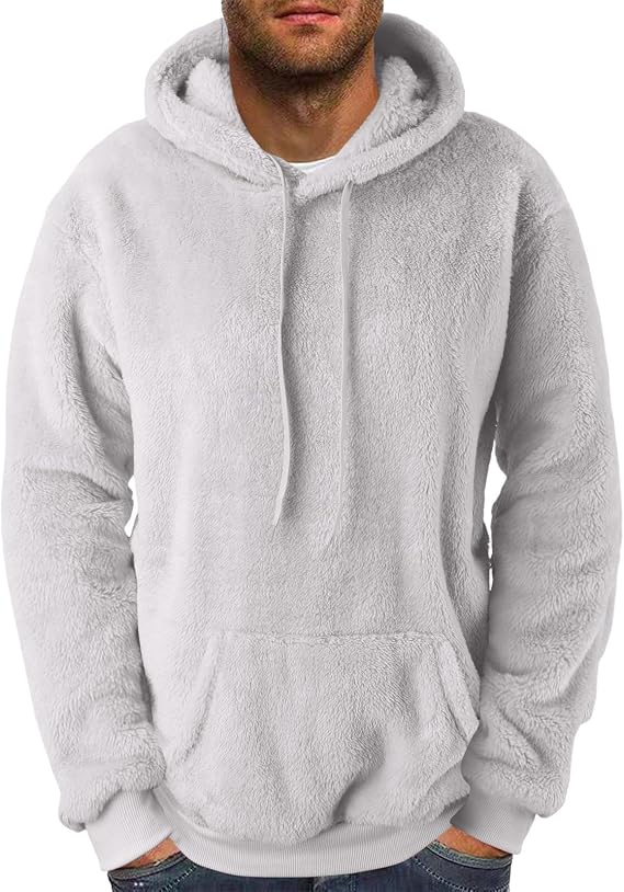 Sweatshirts for Men Big and Tall Drawstring Long Sleeve Pullover Casual Lightweight Hooded Shirts Trendy Clothes