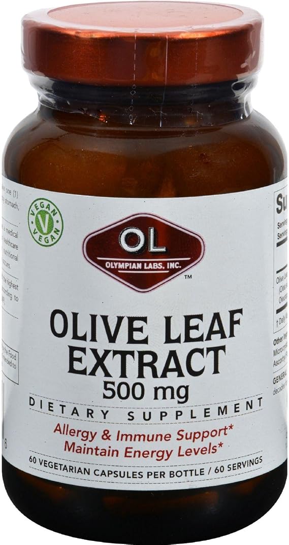 Olive Leaf Extract 500 mg 60 Vegetarian Capsules