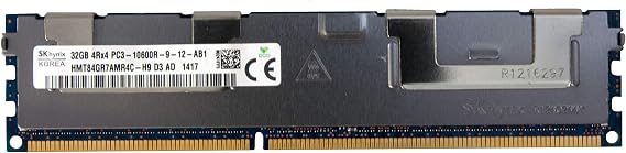 SK HYNIX 32GB PC3-10600R DDR3-1333 Registered ECC Memory Module HMT84GR7AMR4C-H9