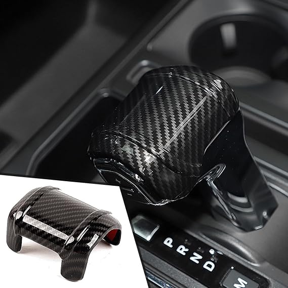 Carbon Fiber Style Gear Shift Panel Sticker Cover Trim for F-150 2021-2026