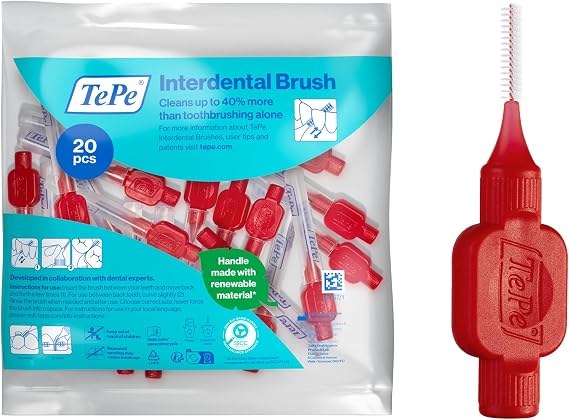 TePe Arayüz Fırçası, Orijinal, Kırmızı, 0,5 mm/ISO 2, 20 adet