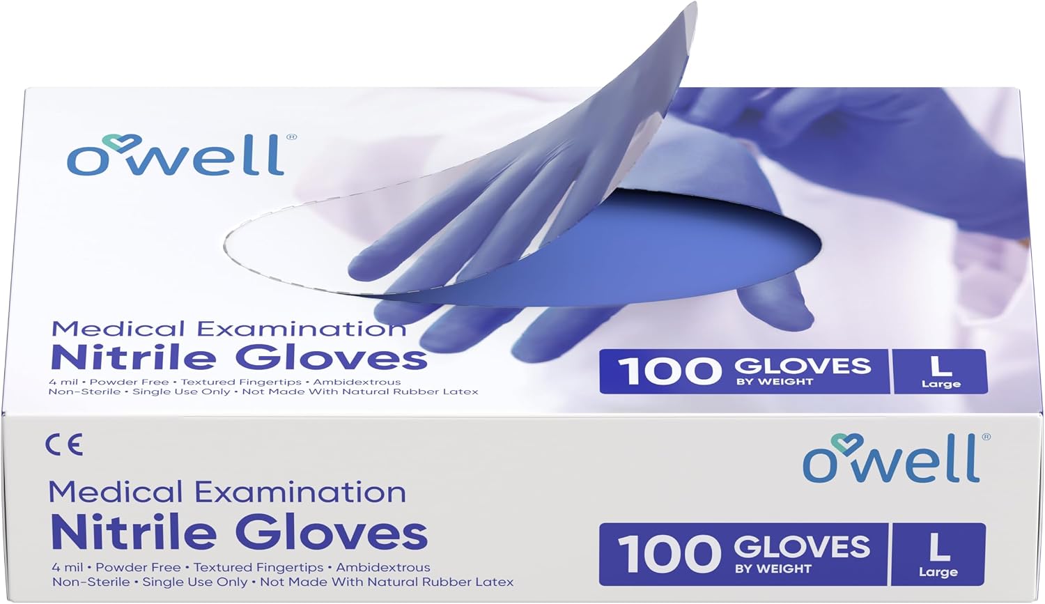 Medical Exam Nitrile Gloves XS-S-M-L-XL 4mil Disposable Gloves Chemo Rated Powder-Free Latex-Free Food Safe Certified