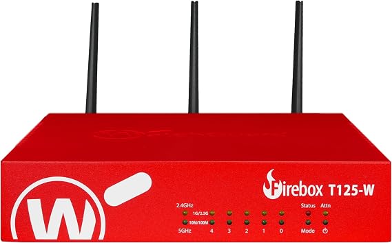 WatchGuard Firebox T125-W with 3 Year Total Security Suite - Wi-Fi 7 Firewall, 1x 2.5Gb + 4X 1Gb Ports, High-Speed Security for Remote Offices (WGT126000+WGT1260083)
