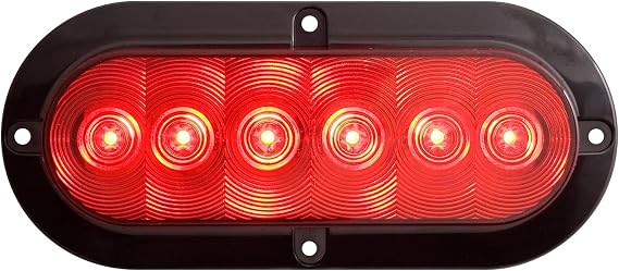 Optronics STL73RBP 6" Oval Sealed LED Stop/Turn/Tail Light, Red