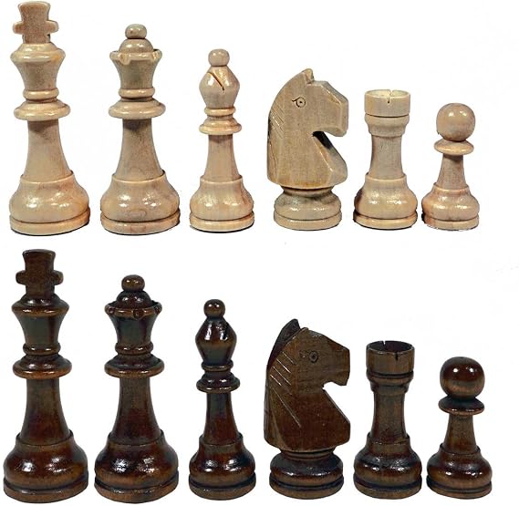 Wholesale Chess Basic Staunton Wood Chess Pieces (3.75")