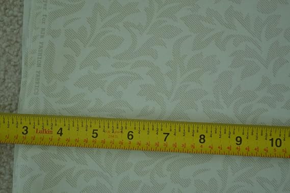 Quality Sewing Fabric by 1/2 Yd Size: 18" x 44" inches, Vintage, Light-on Light-Green Cotton,/Jinny Beyer,