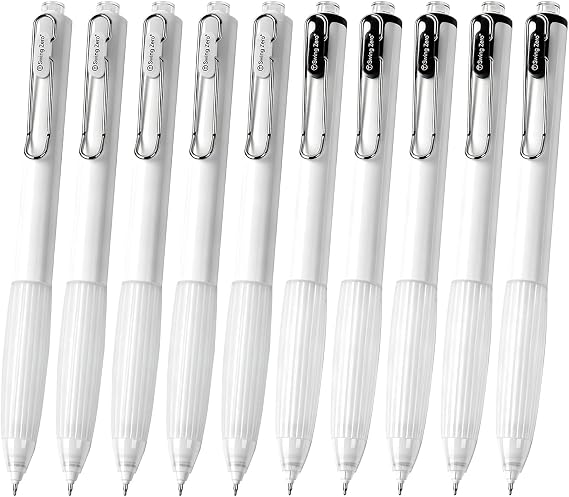 Gel Pens Fine Point 0.5mm 10Pcs,Quick Dry Black Ink Pens