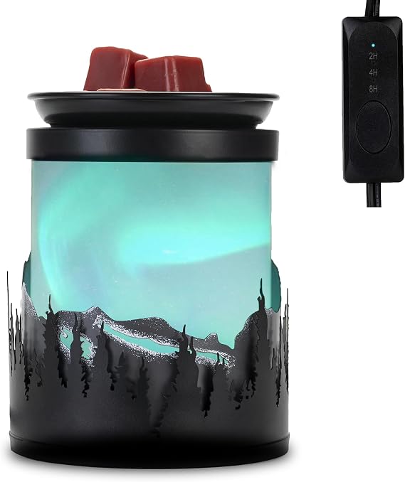 Aurora Wax Melt Warmer with Timer, Wax Warmer for Scented Wax