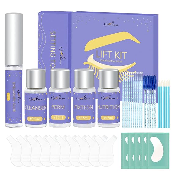 Lash Lift Kit and Eyebrow Lamination Kit,Instant Eyelash Curling Lash Extension Set,Semi-Permanent Eyelash Curling Perming,Suitable for Beginner,Professional,DIY Home or Salon