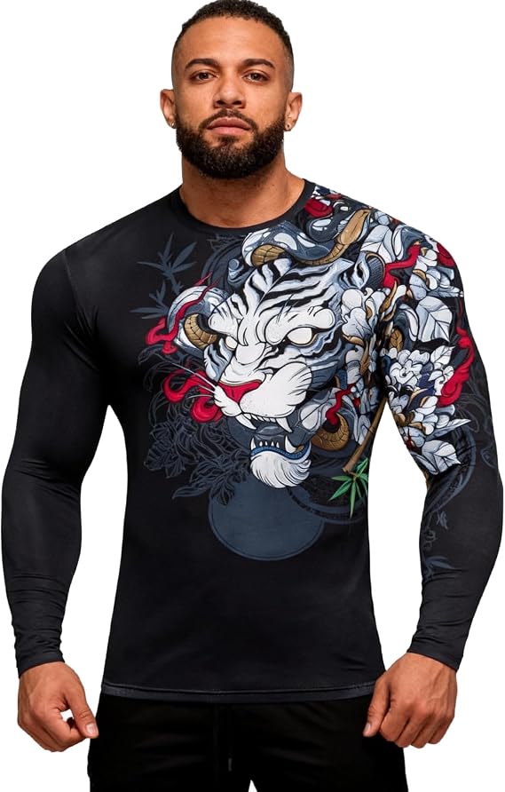 Red Plume Cool Dry Compression Long Sleeve Baselayer Athletic Sports T-Shirts/Compression Crew Neck Long Sleeve T-Shirts