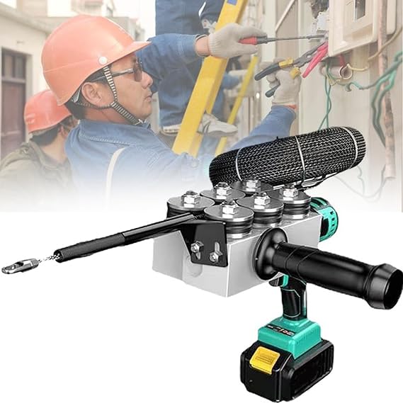 Electrician Wire Puller Through Wall, Fish Tape,Electrical Wire Puller,40m/Min Cordless Electric Stringing Wire Puller With 20000mah Lithium Battery, Or Drywall Ceiling Under Rug Condui,1Battery