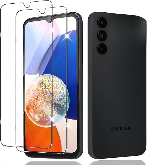 2 Pack for Samsung Galaxy A14 Screen Protector,[9H Hardness][HD][Eye protection] Tempered Glass