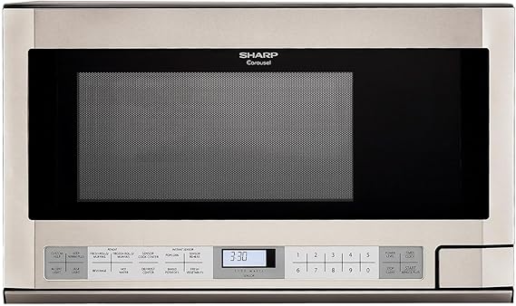Sharp R1214TY 1.5 cu. ft. Stainless Steel Over the Counter Microwave Oven