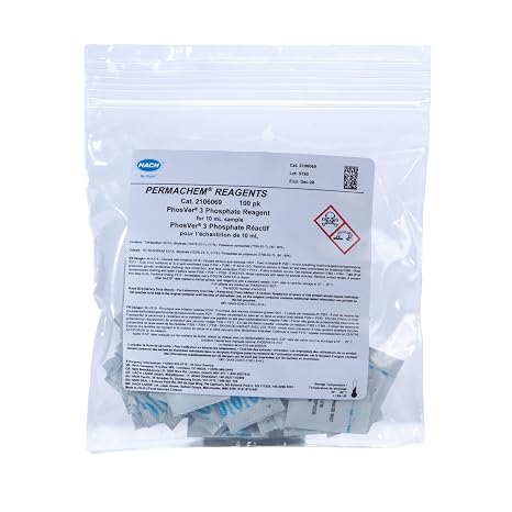 Hach PhosVer 3 Phosphate Powder Pillows, 10 mL, Pack of 100, 2106069