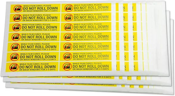 DO NOT ROLL Down Window Tint Stickers, 1 x 5 Inch, 900 Labels