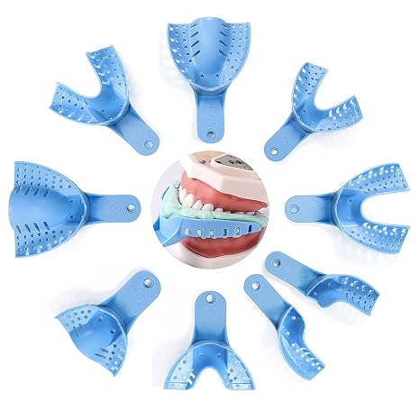 Dental Impression Trays Autoclavable Perforated, Disposable Plastic Impression Trays 36 Pcs | Size 1 Large Upper