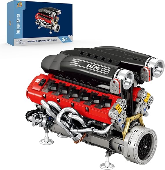 V12 Engine Building Set for Adults, 1240 PCS