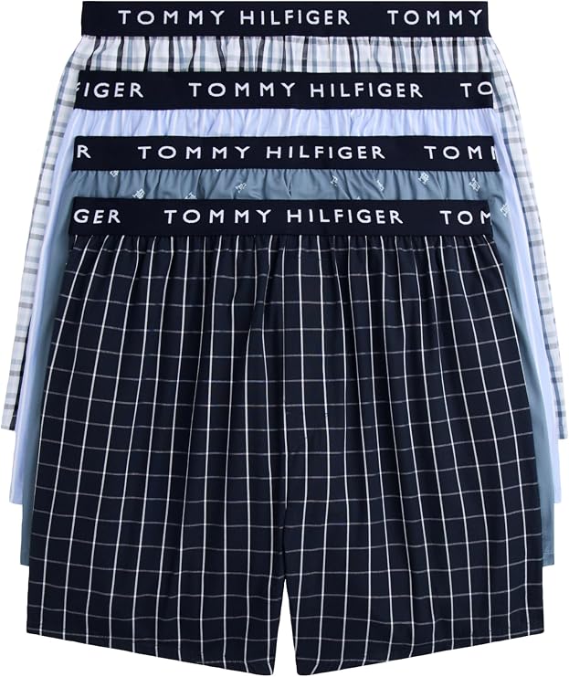 Tommy Hilfiger Men's Cotton Essentials 4-Pack Woven Boxer