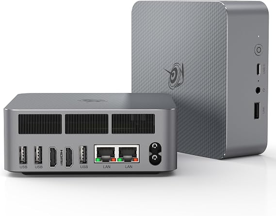 Beelink EQi12 Dual LAN Mini PC, Intel Core 1220P(10C/12T, up to 4.4GHz), 16GB DDR4 RAM 500GB PCIe4.0 SSD, Mini Desktop Computer Support WiFi 6/ BT5.2/ Dual HDMI/Bulit-in 85W Power Supply