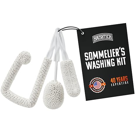 BRUSHTECH Sommelier's Washing Kit Brushtech Sommelier's Washing Kit - White