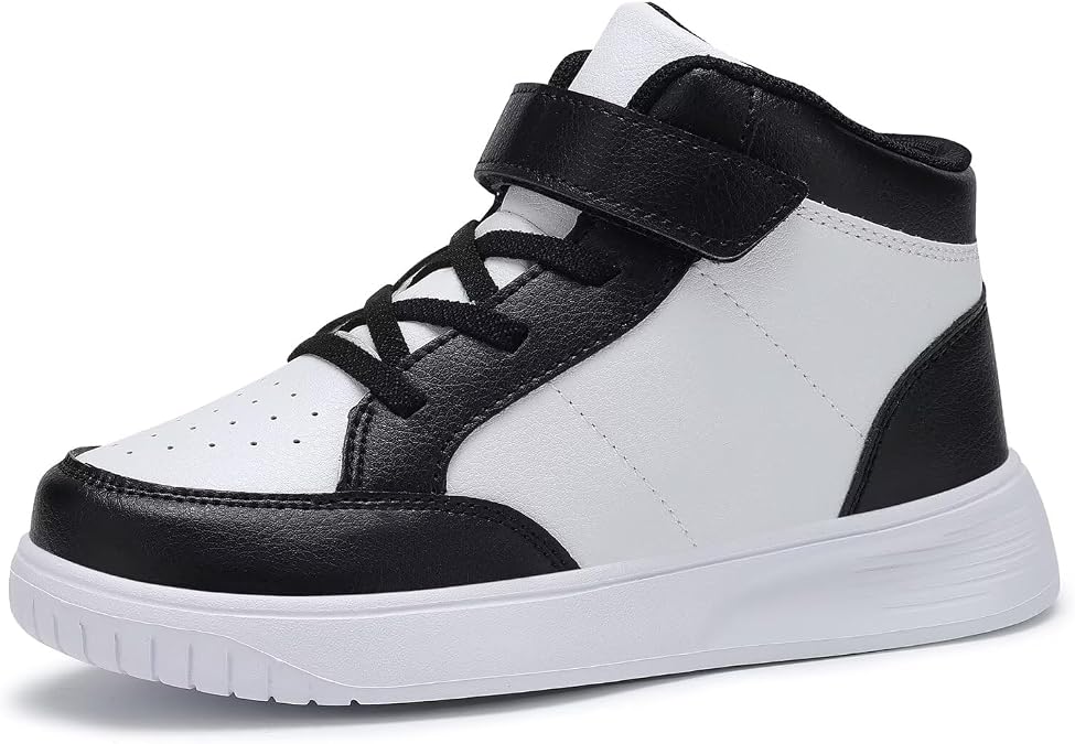 Kids Sneakers Boys Running Shoes Girls High Top Casual Lightweight Classic Adjustable Strap Sneakers