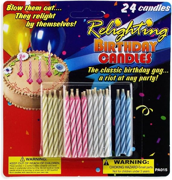 24pc Magic Relighting Gag Birthday Candles