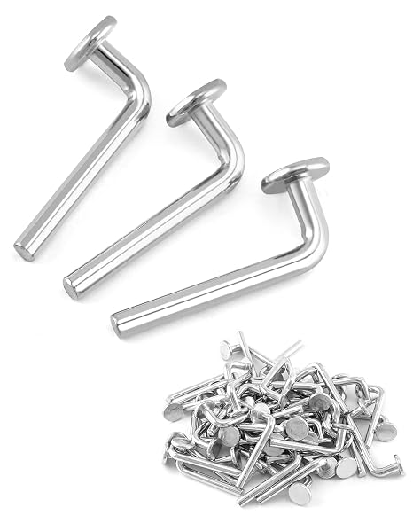 QWORK パレットラック ドロップピン 50個 M7x55mm アクセサリーシェルフシステム 高耐久 Jボルト 安全ユニバーサルピン クロスビーム ロッカー ドロップピン 倉庫 家庭用