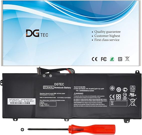 New ZO04XL Replacement Laptop Battery for HP Zbook Studio G3 G4 Mobile Workstation Series ZO04 ZO06 ZO06XL 808396-422 HSTNN-LB6W HSTNN-C88C HSN-C02C 808450-001 (15.2V 64Wh/4210mAh)