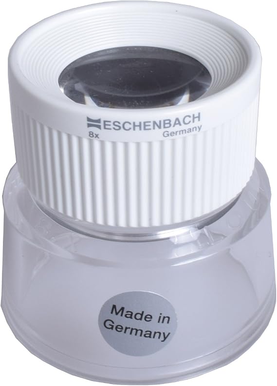 Eschenbach No. 1153 Stand All Purpose Magnifier Aplanatic Lens Loupe 8x Magnification 28.7D dpt 25 mm Lens Diameter
