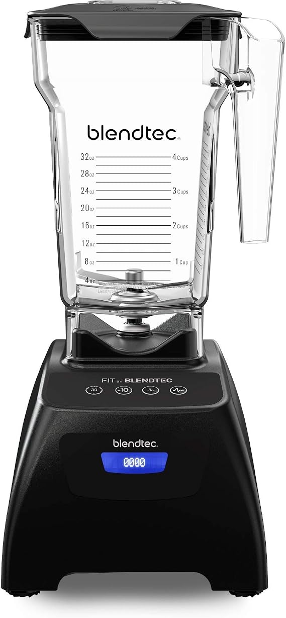 Blendtec Classic Fit Blender with FourSide Jar (75 oz), 30-sec Pre-programmed cycle, High-Low Pulse, Professional-Grade Power, Black