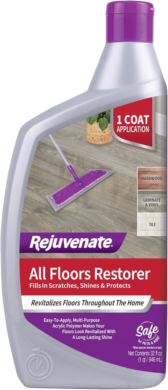 Rejuvenate All Floors Restorer 32 Oz, Fills Scratches, Shines & Protects