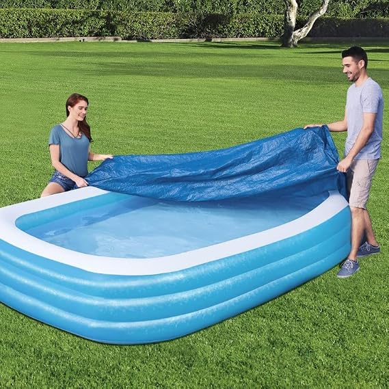 Rectangular Pool Cover for Above Ground Pools,Fits 10 ft x 6 ft Inflatable Rectangle Swimming Pool Cover, Square for Garden Outdoor Family 120 x 72 inches (305 cm x183 cm) Pools Cover