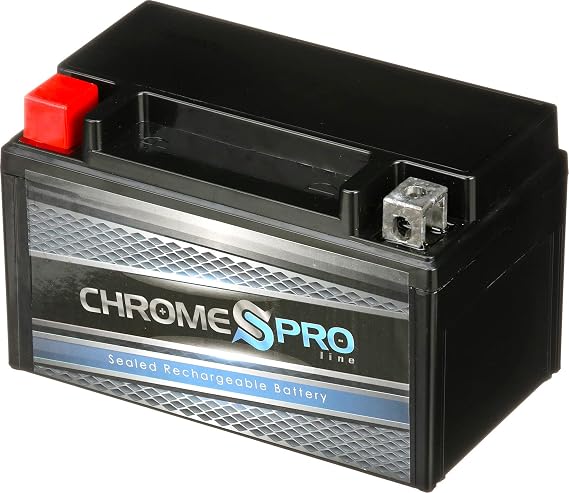 Chrome S Pro YTX7A-BS Maintenance-Free 12V 7Ah Battery Replacement for ATV, Motorcycle, Jet Skis, Scooter, UTV, and More - Nut and Bolt (T3) Terminal