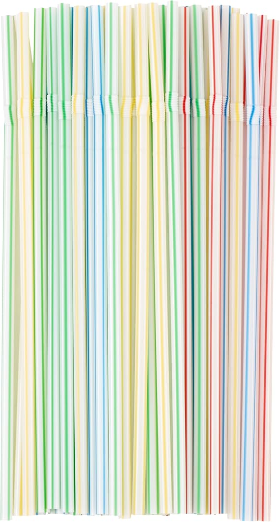 GoodCook Everyday Flexible Drinking Straws, 50-Pack, Multicolored