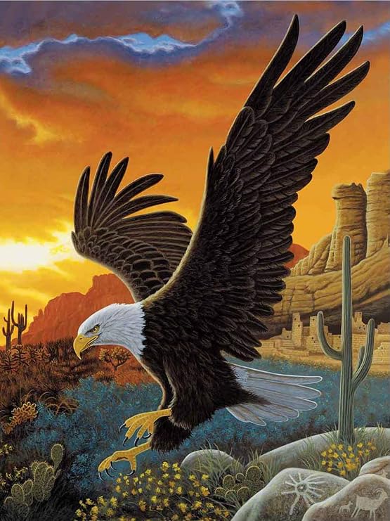 3Dstereo Eagle Landing - 3D Lenticular Poster - 12x16 Print