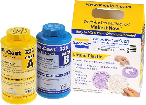 Smooth-On Smooth-Cast 325 Clear Amber Liquid Plastic Casting Kit, 1.9lb