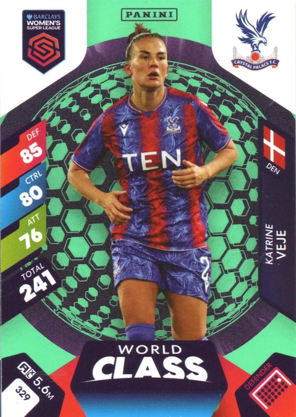 Panini Womens Super League 2025 Katrine Veje World Class Trading Card