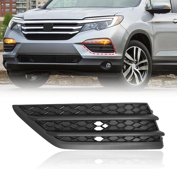 BXZ Driver Bumper Insert Fog Light Cover for 2016 2017 2018 Honda Pilot