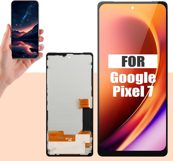 Not Original Screen for Google Pixel 7 5G Screen Replacement for Pixel 7 LCD Screen GVU6C,GQML3 Touch Display Digitizer Assembly Repair Parts(Black)