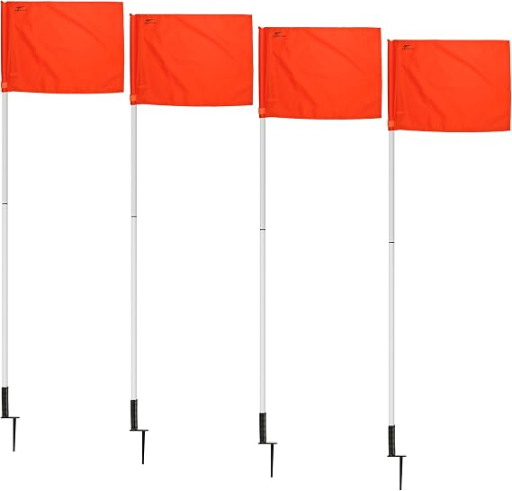 AGORA Hardground Portable Soccer Corner Flags - Set of 4