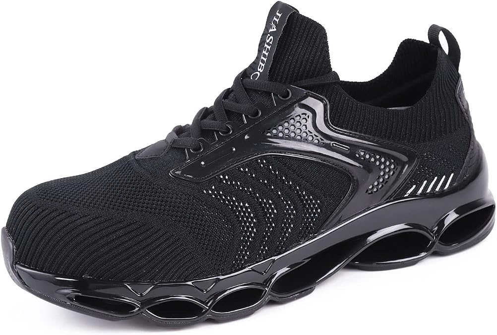 Blapek Steel Toe Work Shoes for Men - Insulated Work Shoes Steel Toe Comfortable Construction Shoe Lightweight Safety Toe Shoes Slip-Resistant for Construction Workers for Work Construction