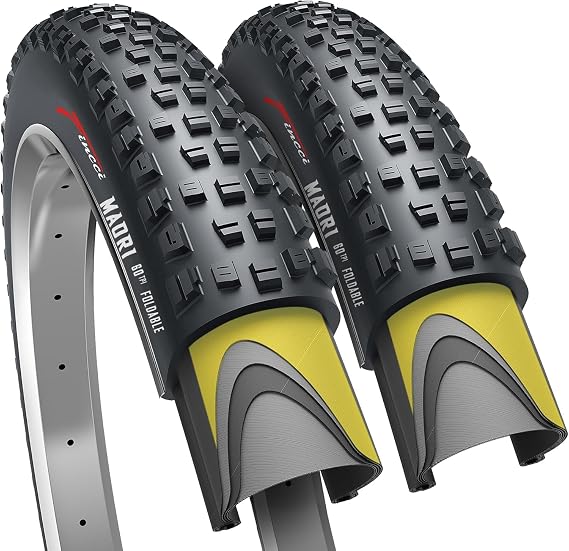 29 x 2.25 Mountain Bike Tires - Foldable Tyre 57-622 with 1mm Anti Puncture