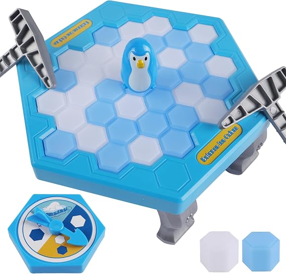 DR.DUDU Save Penguin Break Ice Board Game for Kids 4-8, Ice Breaker Save Penguin On Ice Family Funny Table Game, Ice Block Breaking Penguin Trap Game Puzzle Toy Children's Day Gifts