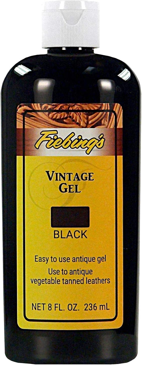 Fiebing's Vintage Gel - Black 8oz - Antique Gel for Leather