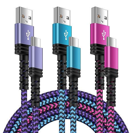 for Samsung S26 S25 S24 Ultra Fast Charging Type C Cable 10FT 3Pack Android