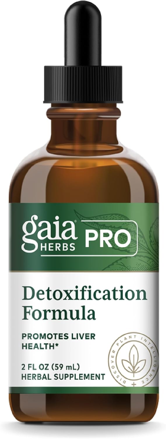 GAIA HERBS PRO Detoxification Formula - Supports Liver Health & Detoxification* - Milk Thistle, Yellow Dock & More - 2 fl oz (30 Servings)