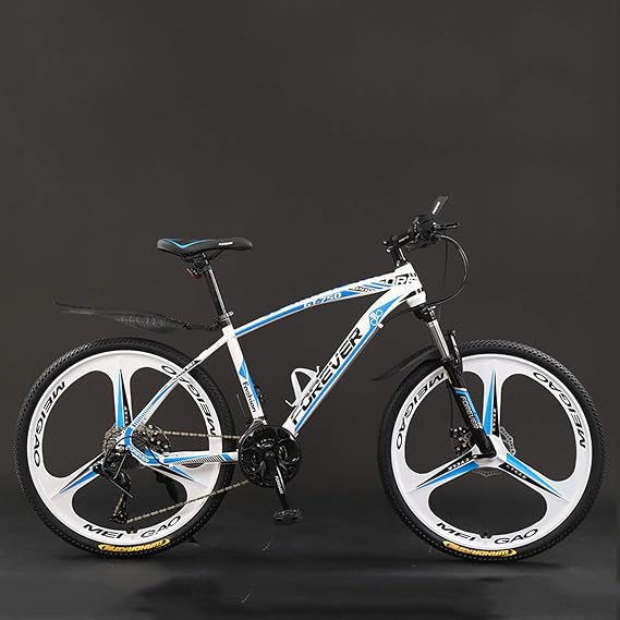 Men's Mountain Bike 26" Full Suspension Mountain Bike Cross Bike High Carbon Steel Frame 150K Road Dirt Bike with 3 Cutter Wheels