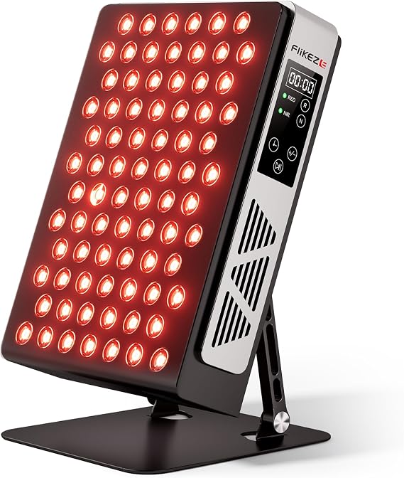 FLIKEZE Red Light Therapy Panel for Body Face, Light Therapy Lamp 4 Chips