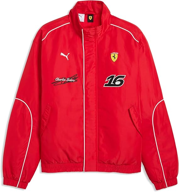 PUMA Scuderia Ferrari F1 Men's Charles Leclerc Racing Jacket - Rosso Corsa