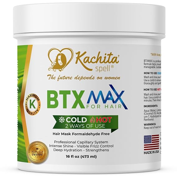 Kachita Spell Capillary Rejuvenating Hair Treatment System MAX Formaldehyde-Free Keratin Treatment Mask with Moroccan Argan Oil, Helps Provide Deep Hydration, Smoothness & Volume Control